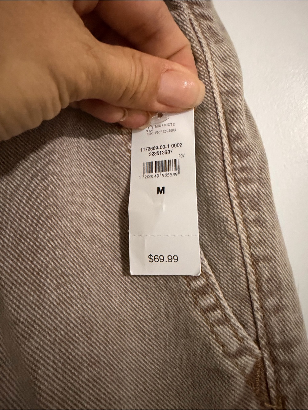GAP Women’s Wide-Leg Denim Drawstring Pants in Taupe - Picture 7 of 8
